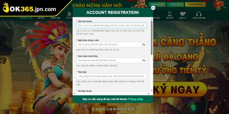 Hướng dẫn các bước đăng ký OK365 cho người mới