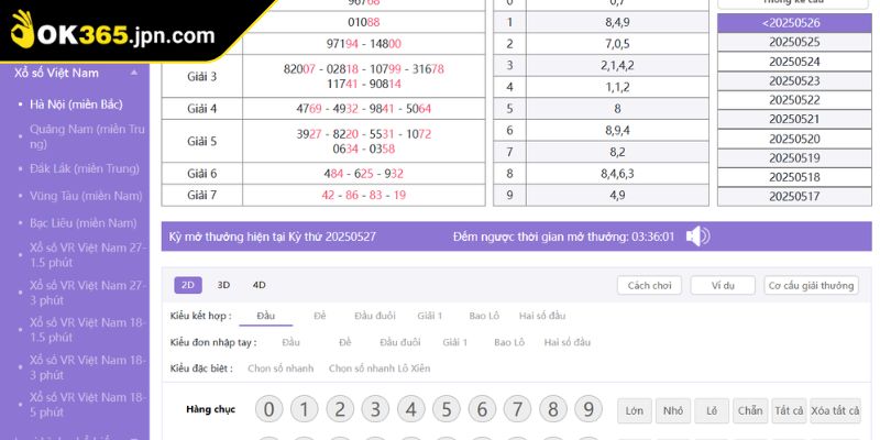 Loại hình cược 3 càng 