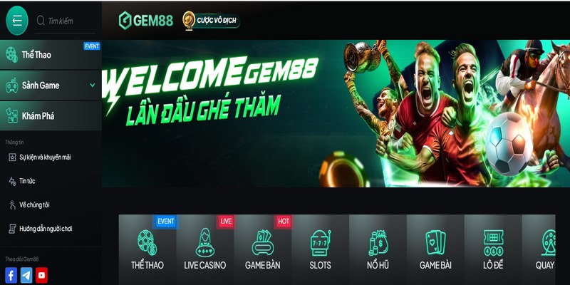 Thể thao Gem88 là một sảnh chơi trực tuyến hợp pháp, chất lượng